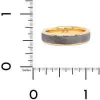 18K Yellow Gold and Meteorite Vega Wedding Band