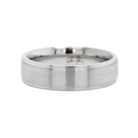Platinum Flat Profile Matte and Narrow Polished Band