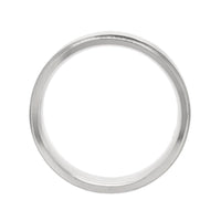Platinum Flat Profile Matte and Narrow Polished Band