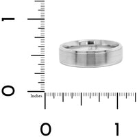 Platinum Flat Profile Matte and Narrow Polished Band