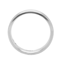 Platinum Rounded Profile Matte and Narrow Polished Band