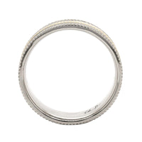 Palladium and 18K Yellow Gold Rose Engine and Parth Comfort Fit Band