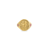 Christina Alexiou 18K Yellow Gold Eros Pink Sapphire Ring