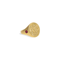 Christina Alexiou 18K Yellow Gold Eros Pink Sapphire Ring