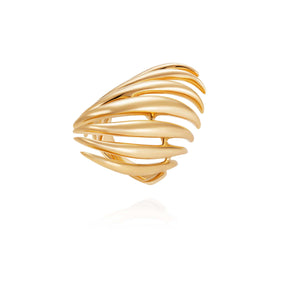 18K Yellow Gold Flame Ring