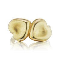 Christina Alexiou 18K Yellow Gold Double Heart Ring
