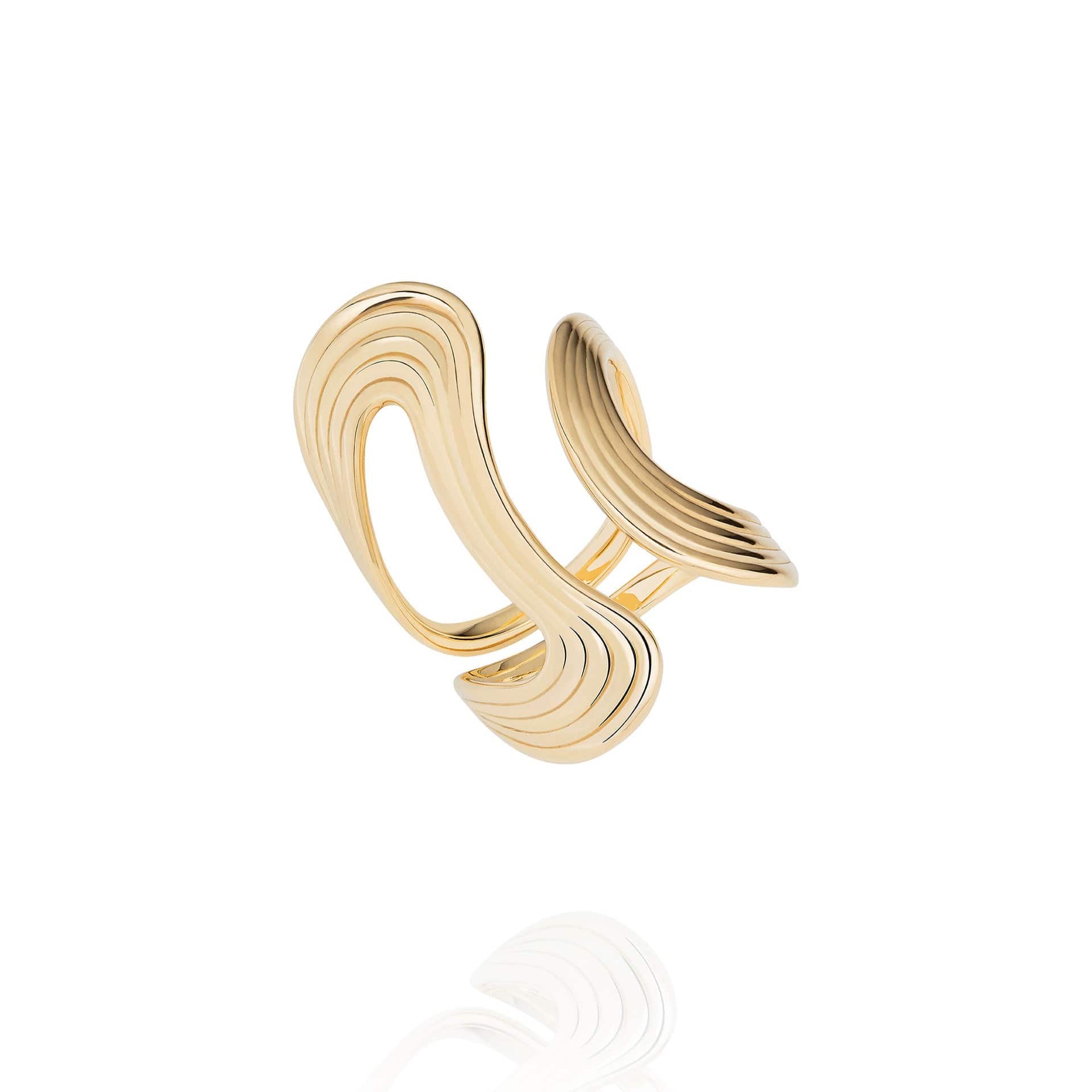 Fernando Jorge 18K Yellow Gold Stream Line Open Ring