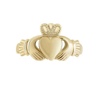 14K Yellow Gold Light Ladies Claddagh Ring