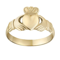 14K Yellow Gold Light Ladies Claddagh Ring