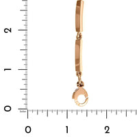 18K Rose Gold Solid Bar Link Bracelet