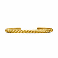Sculpted Cable Cuff Bracelet 18K Yellow Gold, 5.5mm