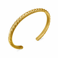 Sculpted Cable Cuff Bracelet 18K Yellow Gold, 5.5mm