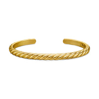 Sculpted Cable Cuff Bracelet 18K Yellow Gold, 5.5mm