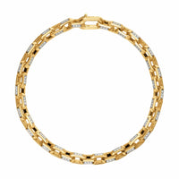 Streamline® Link Bracelet 18K Yellow Gold with Diamonds, 5.5mm