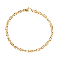 14K Yellow Gold 8" Fancy Link Bracelet