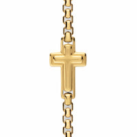 Cross Station Bracelet 18K Yellow Gold, 3.4mm