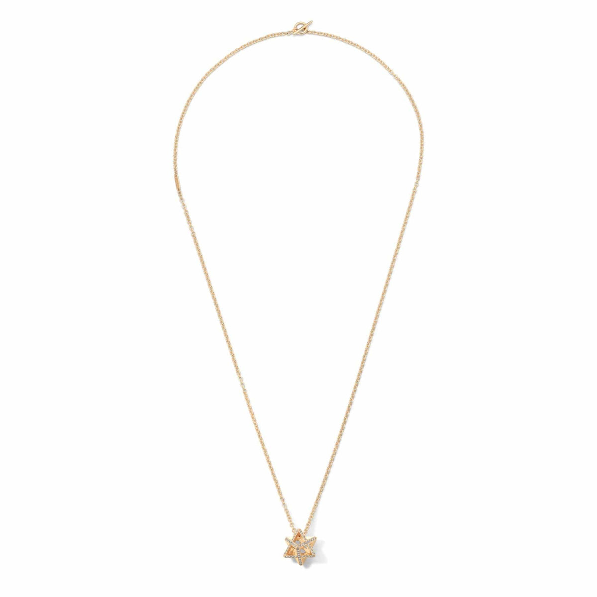 Maor 18K Yellow Gold Celestial Merkabah Pave Diamond Pendant Necklace
