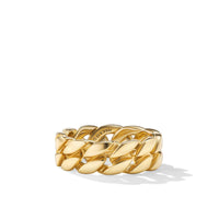 Curb Chain Band Ring in 18K Yellow Gold, 8mm
