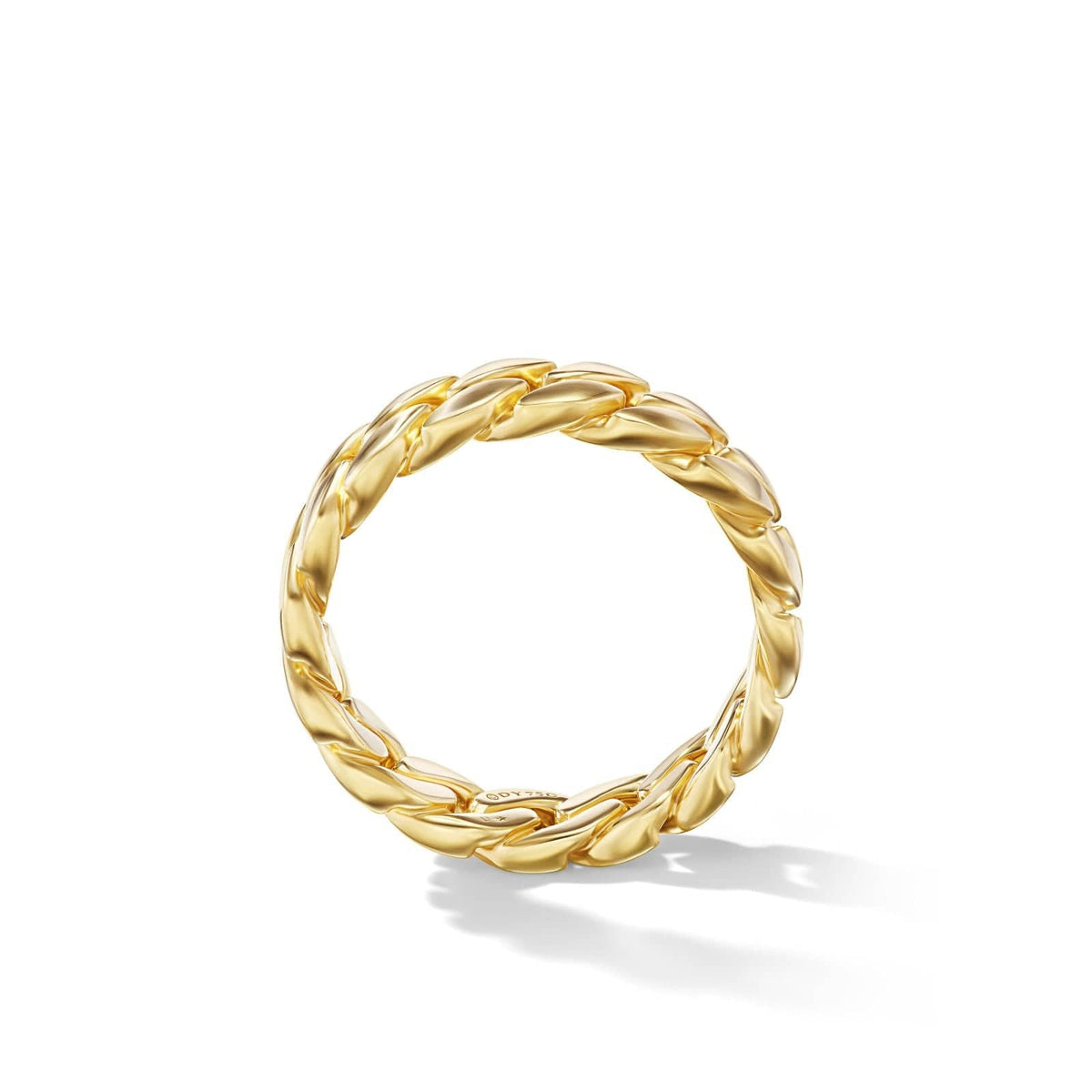Curb Chain Band Ring in 18K Yellow Gold, 6mm