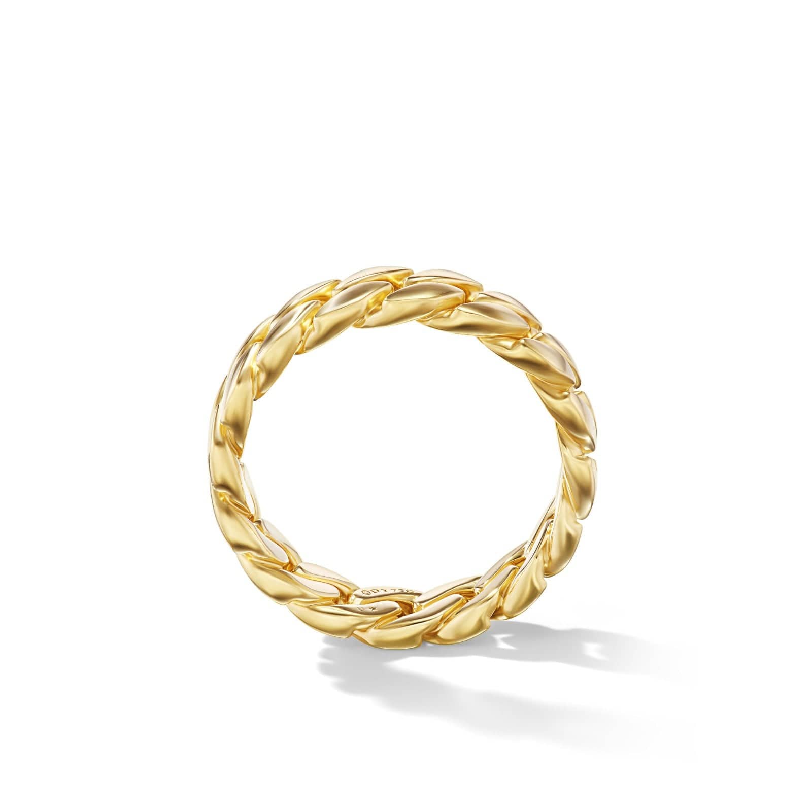 Curb Chain Band Ring in 18K Yellow Gold, 6mm