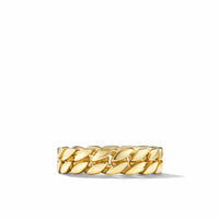 Curb Chain Band Ring in 18K Yellow Gold, 6mm