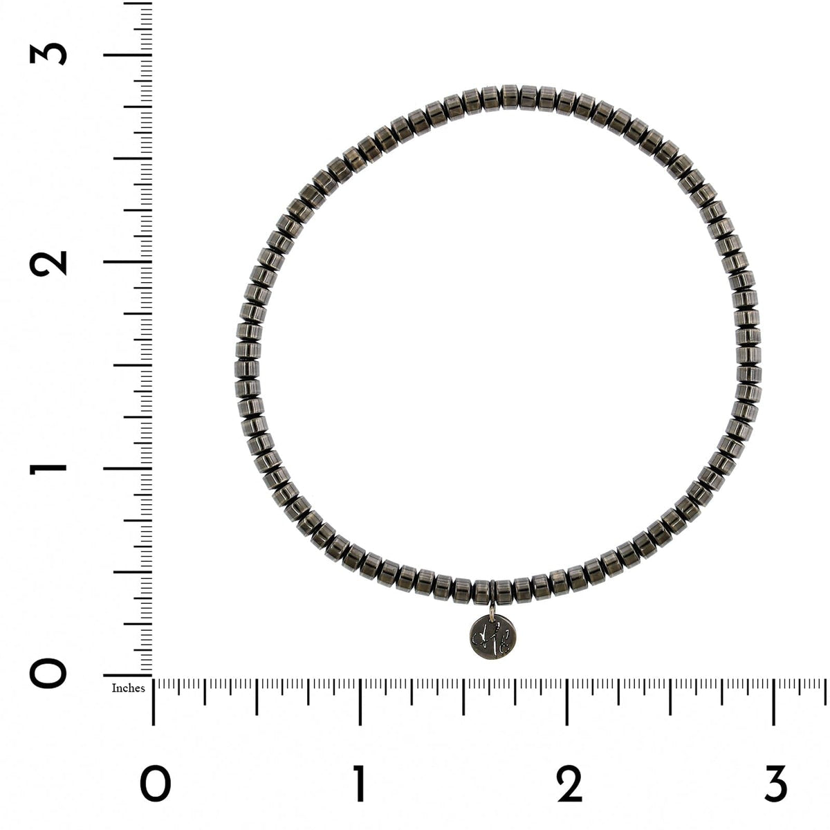 Hulchi Belluni 18K White Gold Blackened Bead Stretch Bracelet
