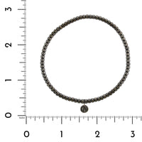 Hulchi Belluni 18K White Gold Blackened Bead Stretch Bracelet