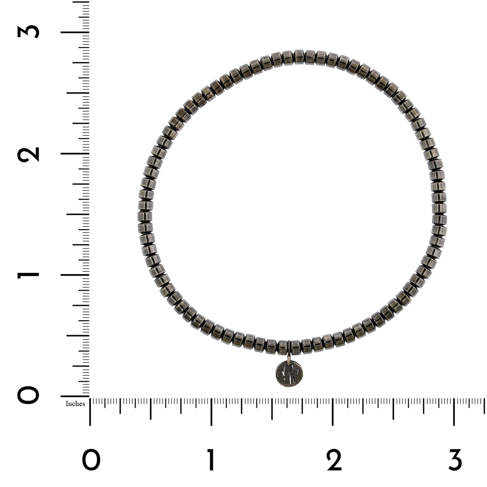 Hulchi Belluni 18K White Gold Blackened Bead Stretch Bracelet
