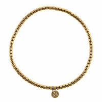 Hulchi Belluni 18K Yellow Gold Bead Stretch Bracelet