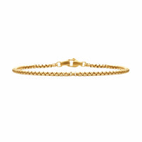 Box Chain Bracelet 18K Yellow Gold, 2.7mm