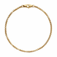 Box Chain Bracelet 18K Yellow Gold, 2.7mm