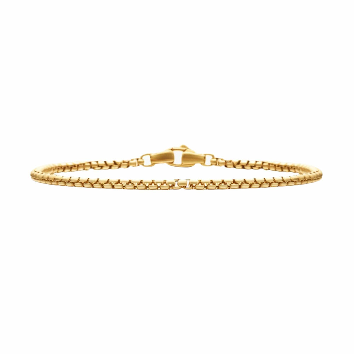 Box Chain Bracelet 18K Yellow Gold, 2.7mm