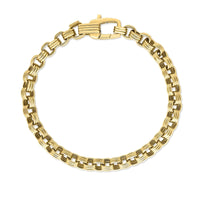 Roberto Coin 18K Yellow Gold Square Double Link Chain Bracelet