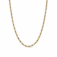 Streamline® Faceted Chain Necklace 18K Yellow Gold with Forged Carbon, 4.3mm