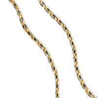 Streamline® Faceted Chain Necklace 18K Yellow Gold with Forged Carbon, 4.3mm