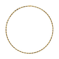 Streamline® Faceted Chain Necklace 18K Yellow Gold with Forged Carbon, 4.3mm