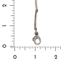 18K White Gold Solid Bar Link Bracelet