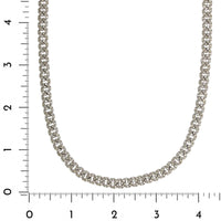14K White Gold Pave Diamond Cuban Chain