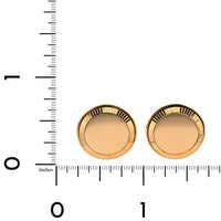 18K Yellow Gold Fluted "Diplomat" Cufflinks