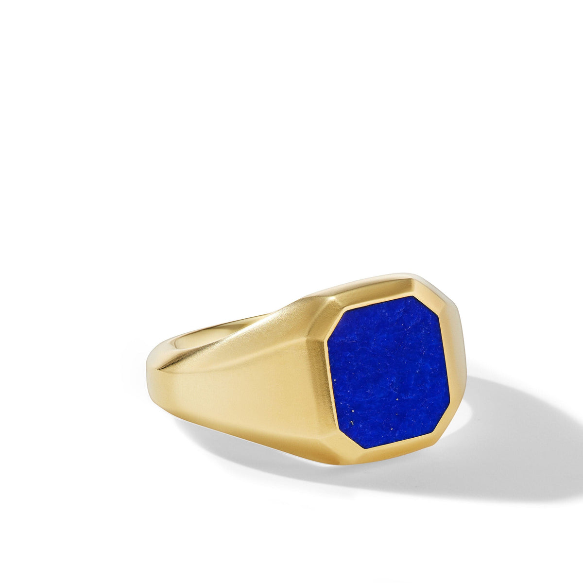 Streamline® Signet Ring in 18K Yellow Gold with Lapis