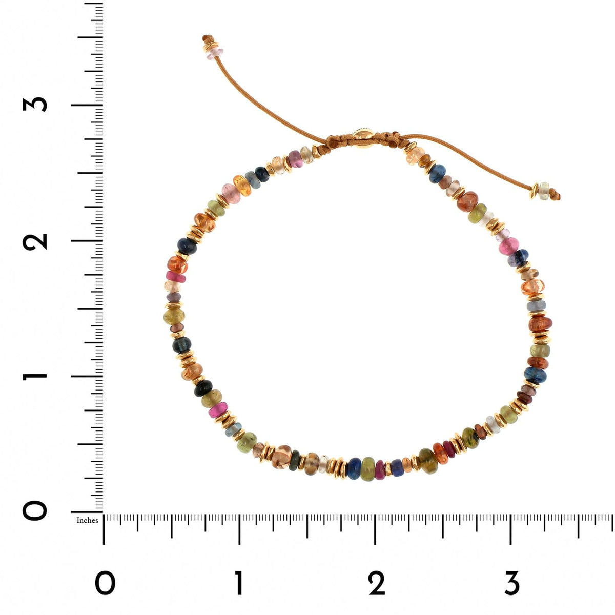Maor 18K Yellow Gold Mixed Colored Sapphire Pilla Bracelet