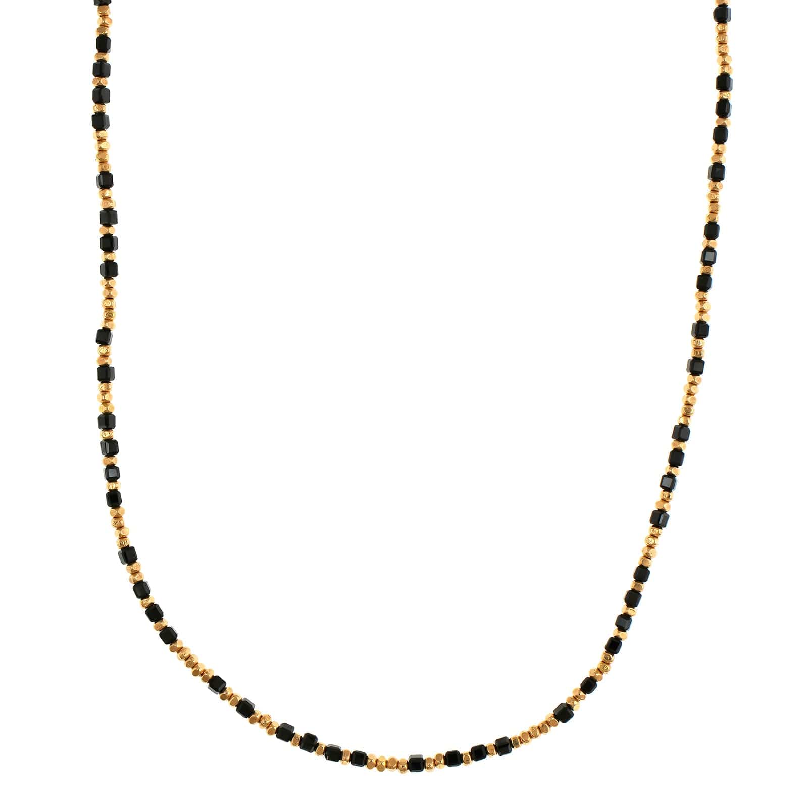 Maor 18K Yellow Gold Black Spinel Percep Wrap Bracelet or Necklace