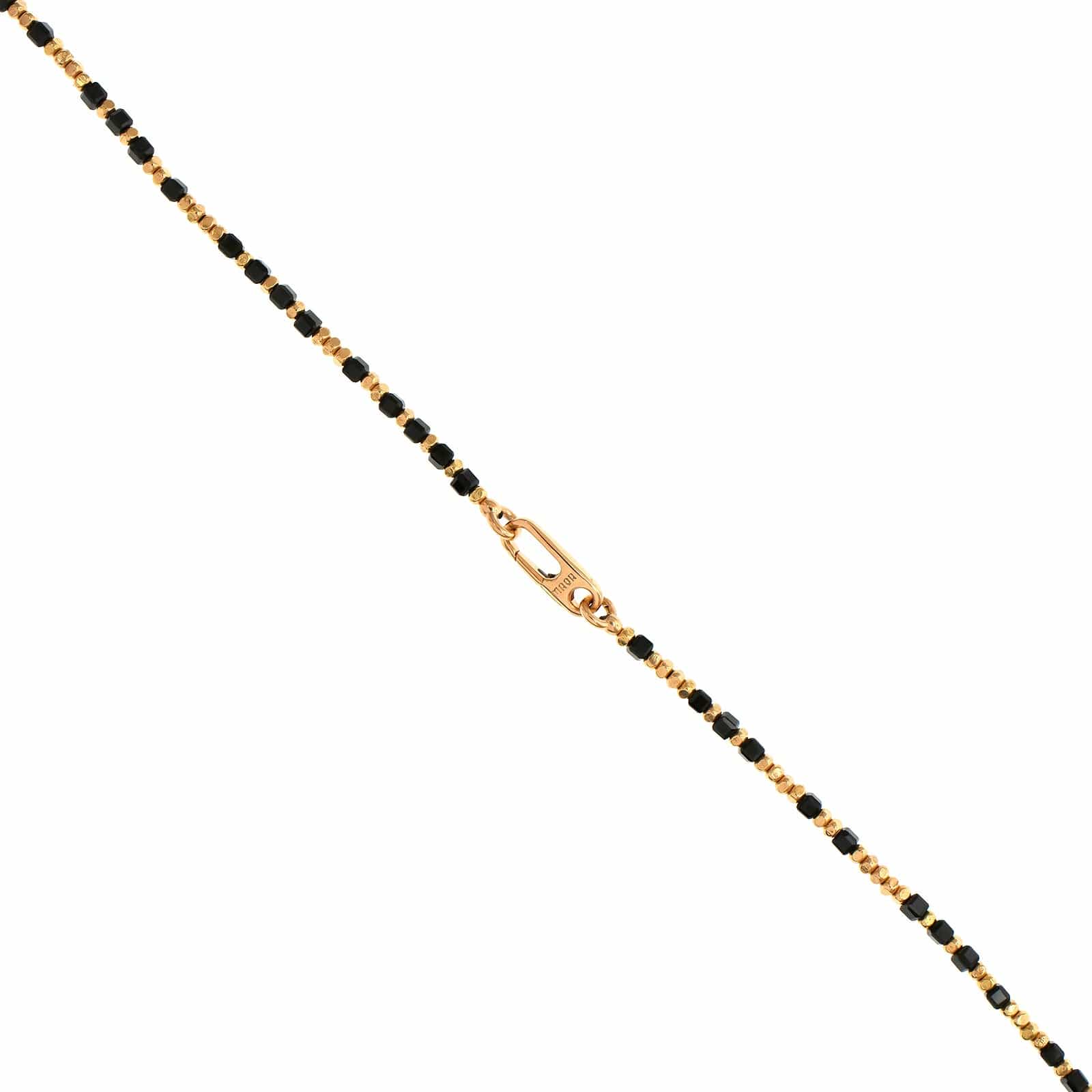 Maor 18K Yellow Gold Black Spinel Percep Wrap Bracelet or Necklace