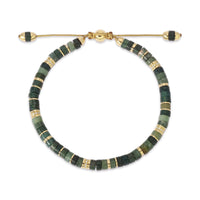 Maor 18K Yellow Gold Diamond and Jade Tucson Bracelet