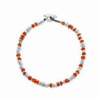 Maor Sterling Silver Carnelian Pilla Bracelet
