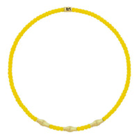 Luis Morais 14K Yellow Gold Triple Mini Bamboo Tube and Yellow Bead Bracelet