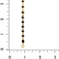 Luis Morais 14K Yellow Gold Black Diamond and Oval Onyx Bracelet