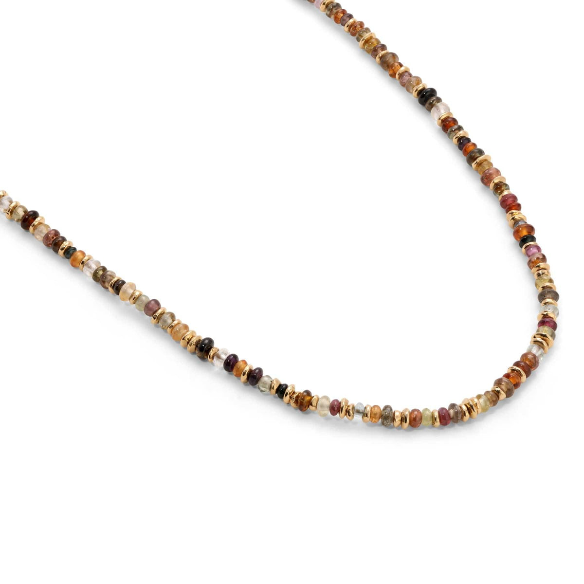 Maor 18K Yellow Gold Mixed Colored Sapphire Pilla Necklace