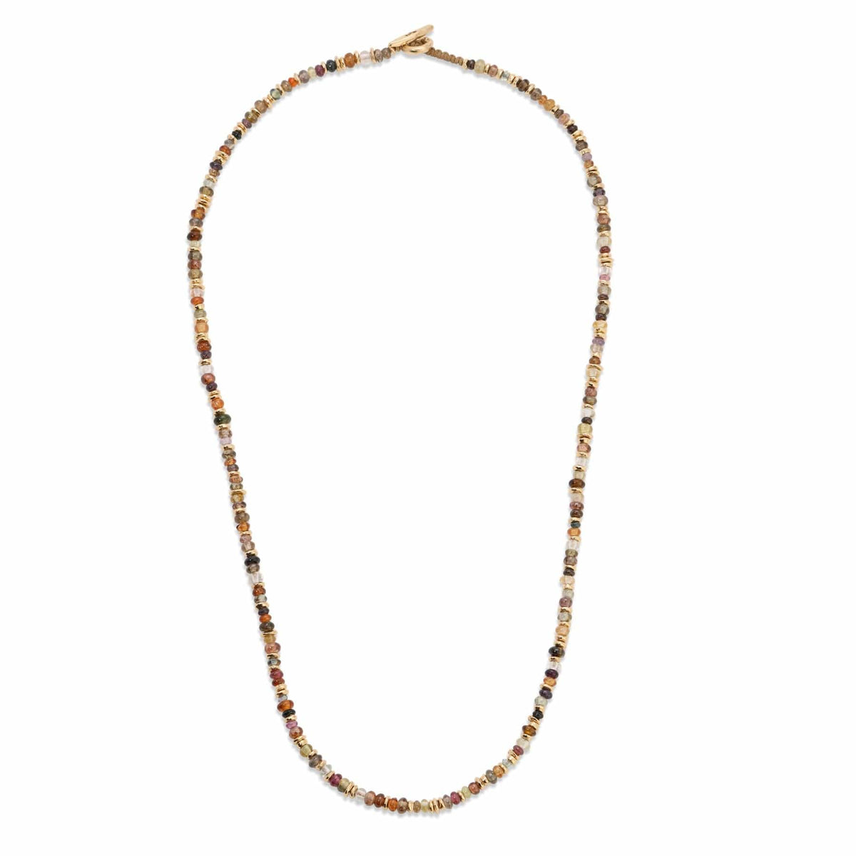 Maor 18K Yellow Gold Mixed Colored Sapphire Pilla Necklace