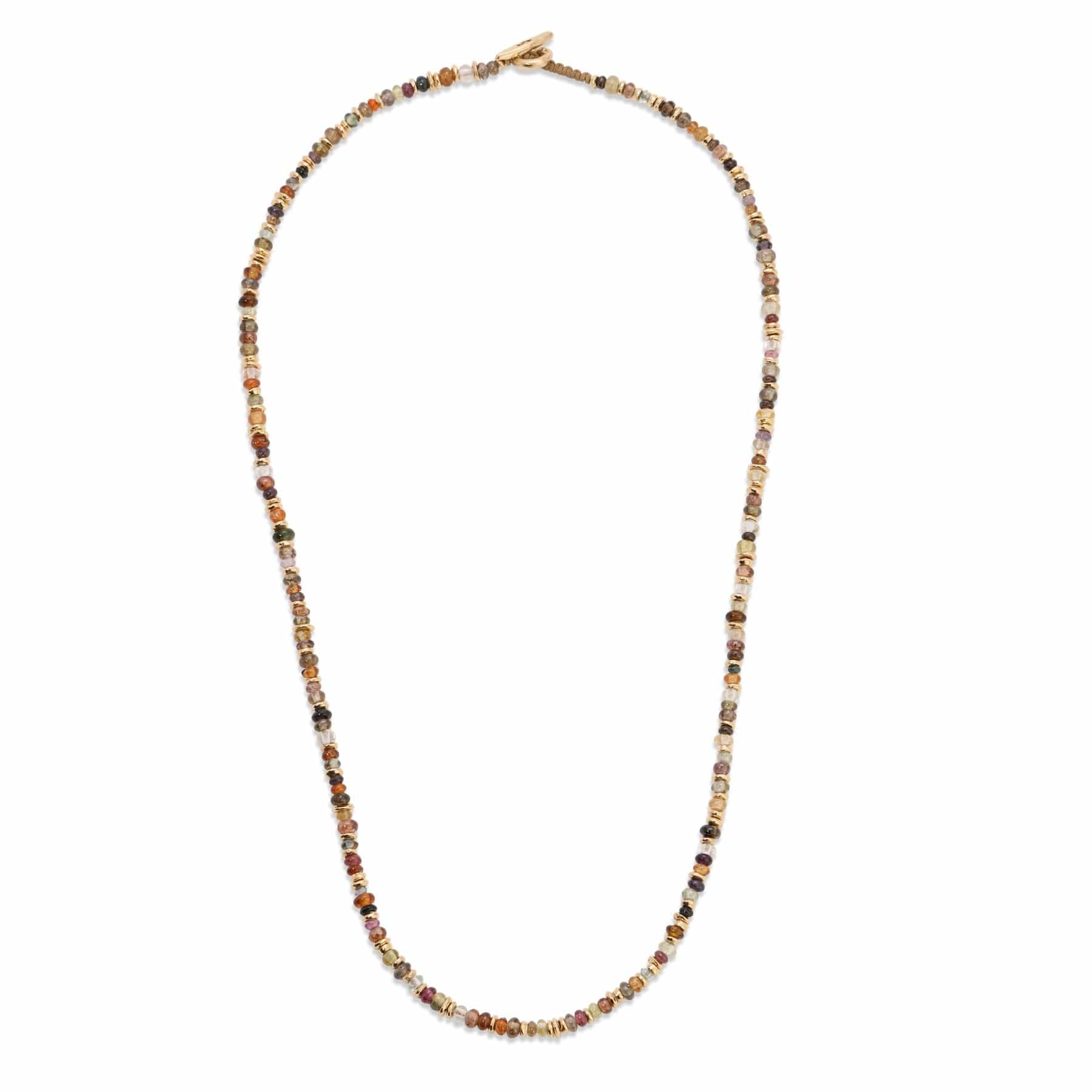 Maor 18K Yellow Gold Mixed Colored Sapphire Pilla Necklace